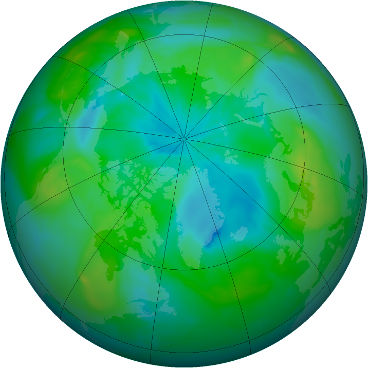 Arctic ozone map for 04 September 2010
